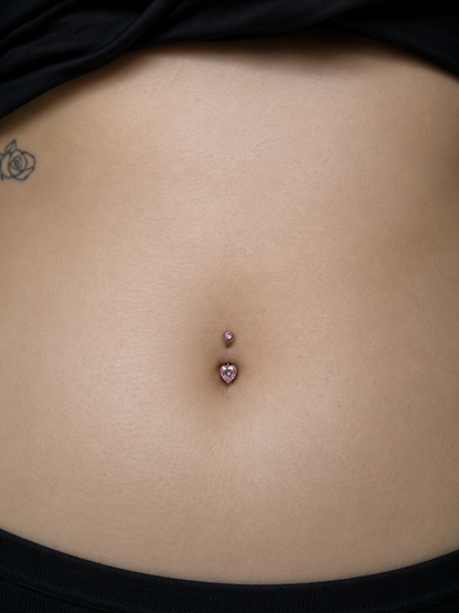 Piercing de Umbigo Rosé em Titânio