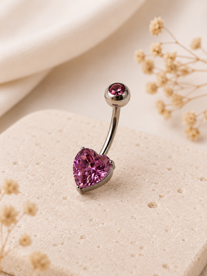 Piercing de Umbigo Rosé em Titânio